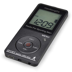 HRD-602 Digital Display FM AM Mini Sports Radio with Step Counting Function