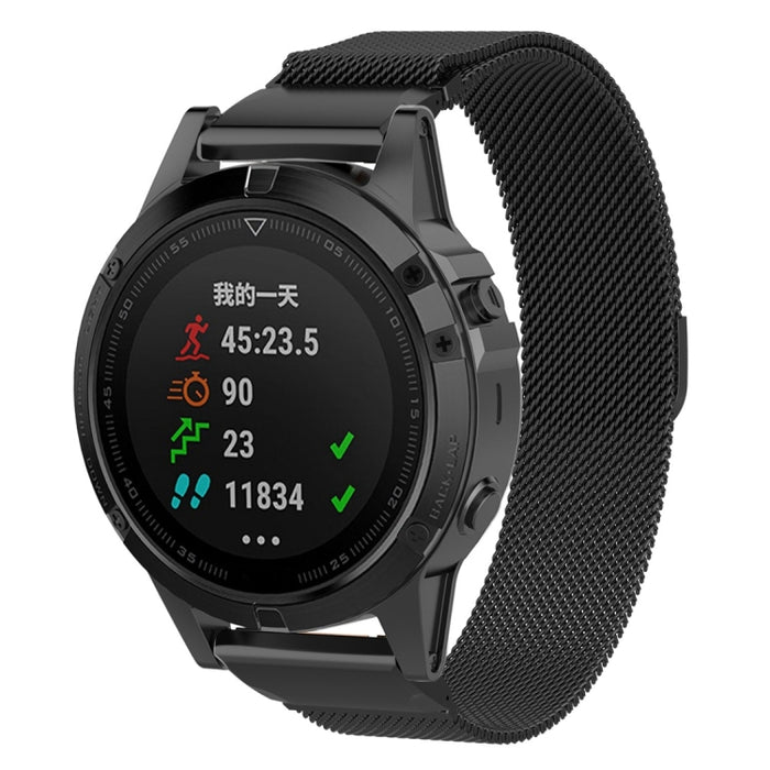 Für Garmin Fenix ​​6X Milanese Uhrenarmband, Für Garmin Fenix ​​6X