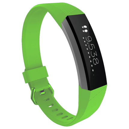 Solid Color Silicone Watch Band for FITBIT Alta / HR, Size: L(Brown), L