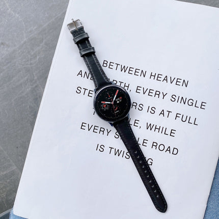 Correa de reloj pequeña de cuero de doble cara universal para reloj inteligente Samsung Galaxy Watch de 22 mm, 22 mm