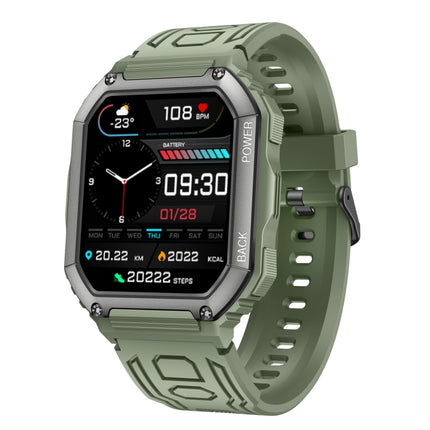 KR06 wasserdichte Sport-Smartwatch mit Schrittzähler, unterstützt Herzfrequenz-/Blutdrucküberwachung/BT-Anrufe