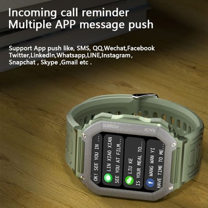 KR06 wasserdichte Sport-Smartwatch mit Schrittzähler, unterstützt Herzfrequenz-/Blutdrucküberwachung/BT-Anrufe