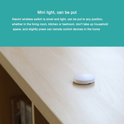 Original Xiaomi Mijia Intelligent Mini Wireless Switch for Xiaomi Smart Home Suite Devices,,with the Xiaomi Multifunctional Gateway Use (CA1001)