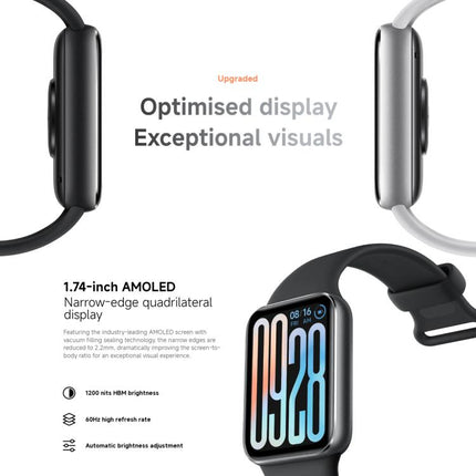 Original Xiaomi Smart Band 9 Pro Global 1.74 inch AMOLED Screen 5ATM Waterproof Smart Watch, Support Blood Oxygen / Heart Rate Monitor