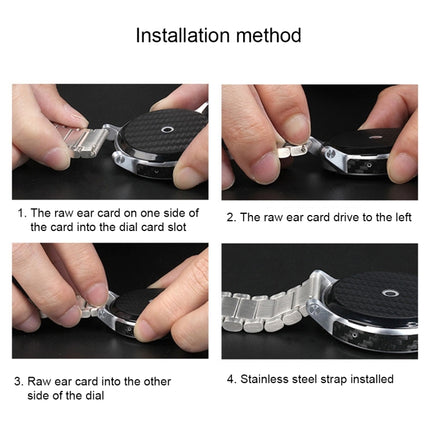 For Fitbit Blaze Smart Watch Butterfly Buckle 3 Beads Stainless Steel Watchband