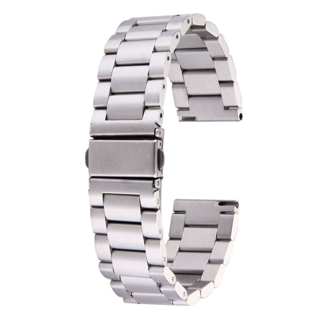 For Samsung Gear S2 Classic Smart Watch Butterfly Buckle 3 Beads Stainless Steel Watchband