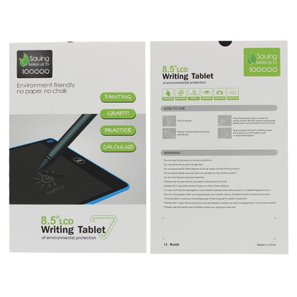 Portable 8.5 inch LCD Writing Tablet Drawing Graffiti Electronic Handwriting Pad Message Graphics Board Draft Paper with Writing Pen, 8.5 inch White, 8.5 inch Black, 8.5 inch Green, 8.5 inch Blue, 8.5 inch Red