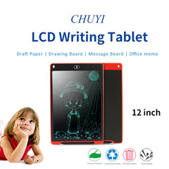 Portable 12 inch LCD Writing Tablet Drawing Graffiti Electronic Handwriting Pad Message Graphics Board Draft Paper with Writing Pen, 12 inch Green, 12 inch Blue, 12 inch Red, 12 inch White, 12 inch Black