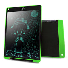 Tableta de escritura LCD portátil de 12 pulgadas, tablero electrónico para dibujar grafitis, escritura a mano, mensajes, gráficos, papel borrador con bolígrafo, 12 pulgadas verde, 12 pulgadas azul, 12 pulgadas rojo, 12 pulgadas blanco, 12 pulgadas negro