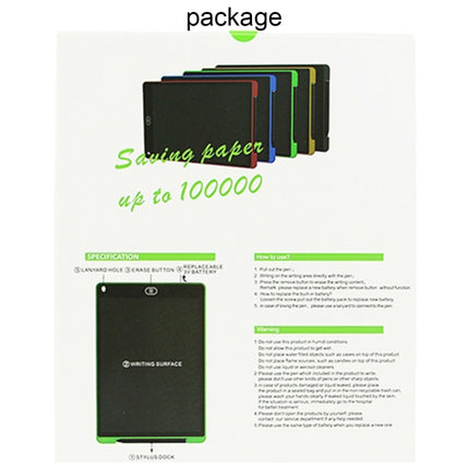 Portable 12 inch LCD Writing Tablet Drawing Graffiti Electronic Handwriting Pad Message Graphics Board Draft Paper with Writing Pen, 12 inch White, 12 inch Black, 12 inch Green, 12 inch Blue, 12 inch Red