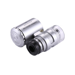 Mini Portable 60X Jewelry Appraisal Microscope with LED Light & Currency Detecting Function