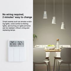 Original Xiaomi Mijia ZNKG03HL 3 Keys Smart Display Screen Lamps Wall Switch, Support Mobile Phone Remote Control