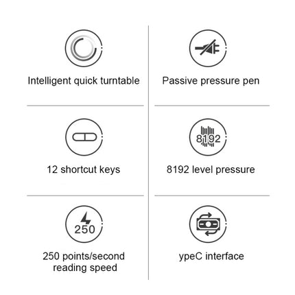 VEIKK A15PRO 10x6 inch 5080 LPI Type-C Interface Smart Touch Electronic Graphic Tablet