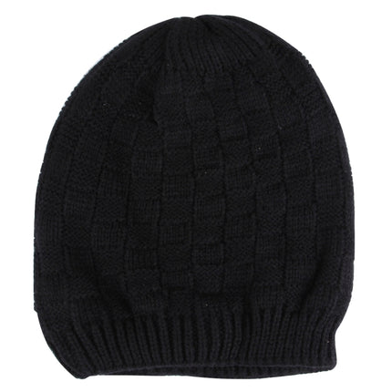 Square Textured Knitted Bluetooth Headset Warm Winter Hat with Mic for Boy & Girl & Adults