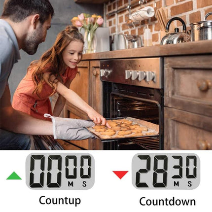 Digital Kitchen Timer Electronic Alarm Magnetic Backing with LCD Display for Cooking Baking Sports Games Office