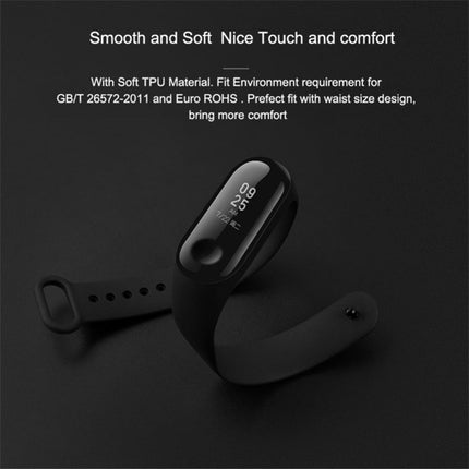 Pure Color Soft TPU  Watch Bands for Xiaomi Mi Band 4, Host Not Included, Wine Red, Black, Orange, Pink, Dark Blue