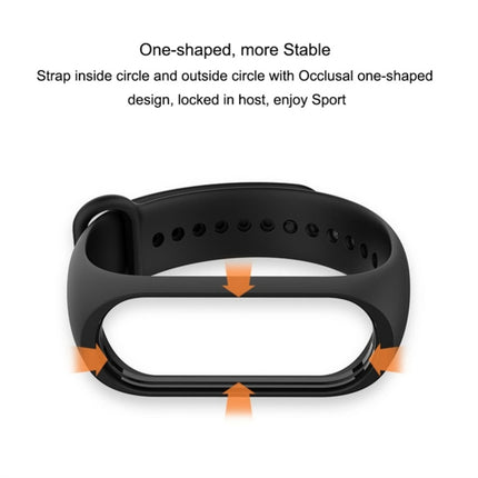 Pure Color Soft TPU  Watch Bands for Xiaomi Mi Band 4, Host Not Included, Wine Red, Black, Orange, Pink, Dark Blue