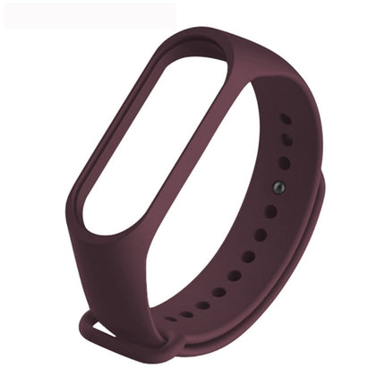 Pure Color Soft TPU  Watch Bands for Xiaomi Mi Band 4, Host Not Included, Wine Red, Black, Orange, Pink, Dark Blue