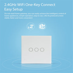 NEO NAS-SC03W Wireless WiFi EU Smart Light Control Switch 3Gang, 3 Gang