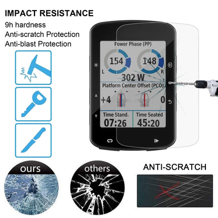 For Garmin Edge 520 Plus 0.26mm 2.5D 9H Tempered Glass Film Screen Protector