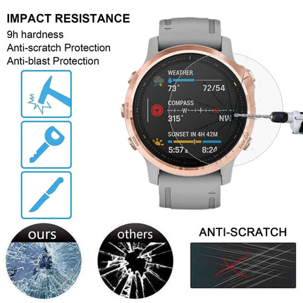 For Garmin Fenix 6S 0.26mm 2.5D 9H Tempered Glass Film Screen Protector, For Garmin Fenix 6S