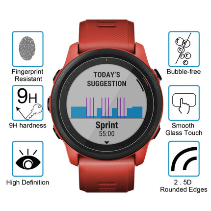 For Garmin Forerunner 745 0.26mm 2.5D 9H Tempered Glass Film Screen Protector, For Garmin Forerunner 745
