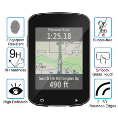 For Garmin Edge 820 0.26mm 2.5D 9H Tempered Glass Film Screen Protector, For Garmin Edge 820