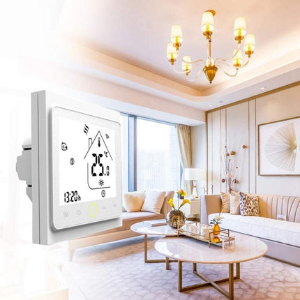 BHT-002GCLW 3A Load Water / Gas Boiler Type LCD Digital Heating Room Thermostat with Time Display, WiFi Control, BHT-002GBLW 3A  (Black) Gas Boiler Type, BHT-002GBLW 3A (White) Gas Boiler Type