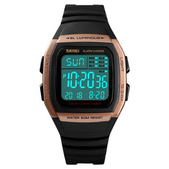 SKMEI 1278 Fashionable Outdoor 50m Waterproof Digital Watch Student Sports Wrist Watch Support 5 Group Alarm Clocks
