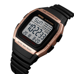SKMEI 1278 Fashionable Outdoor 50m Waterproof Digital Watch Student Sports Wrist Watch Support 5 Group Alarm Clocks