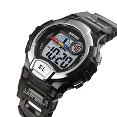 SKMEI 1450 Women Transparent Digital Watch 50m Waterproof Sports Watch with LED Light