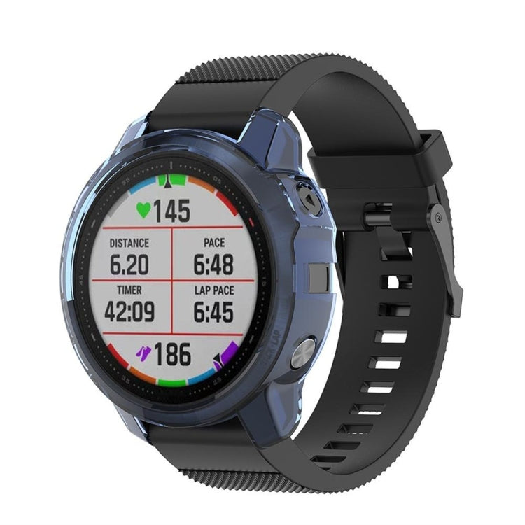 For Garmin Fenix 6s TPU Half Coverage Smart Watch Protevtice Case