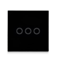 86mm 3 Gang Tempered Glass Panel Wall Switch Smart Home Light Touch Switch with RF433 Remote Controller, AC 110V-240V, 86mm 3 Gang/Black, 86mm 3 Gang/Gold, 86mm 3 Gang/White