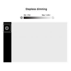 2.2W 5V LED Three Level of Brightness Dimmable A5 Acrylic USB Copy Boards Anime Sketch Drawing Sketchpad