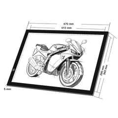 8W 5V LED USB Three Level of Brightness Dimmable A3 Acrylic Scale Copy Boards Anime Sketch Drawing Sketchpad with USB Cable, Three Level of Brightness Dimmable with USB Cable