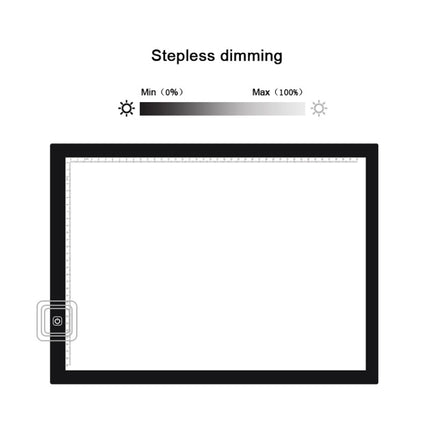 A3 8W 5V LED USB Stepless Dimming Acrylic Scale Copy Boards Anime Sketch Drawing Sketchpad with USB Cable & Power Adapter