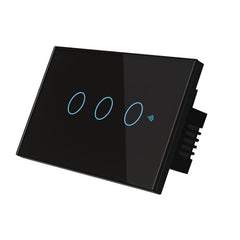 TC120 Wifi Smart Light Switch Glass Screen Touch Panel Voice Control Wireless Wall Switch Work with Alexa Echo / Google Home