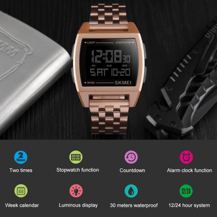 SKMEI 1368 Multifunctional Men Outdoor Sports Noctilucent Waterproof Digital Watch