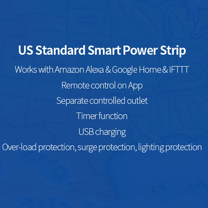 XS-A24 WiFi Smart Power Plug Socket Wireless Remote Control Timer Power Switch with USB Port, Compatible with Alexa and Google Home, Support iOS and Android, US Plug