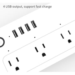 XS-A24 WiFi Smart Power Plug Socket Wireless Remote Control Timer Power Switch with USB Port, Compatible with Alexa and Google Home, Support iOS and Android, US Plug
