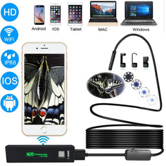 YPC110 8mm 2.0MP HD Camera WiFi Endoscope Snake Tube Inspection Camera with 8 LED, Waterproof IP68, Lens Diameter: 8mm, Length: 2m, Hard Line, 2m Hard Line