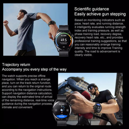 HUAWEI WATCH GT 3 Smart Watch 46mm Rubber Wristband, 1.43 inch AMOLED Screen, Support Heart Rate Monitoring / GPS / 14-days Battery Life / NFC