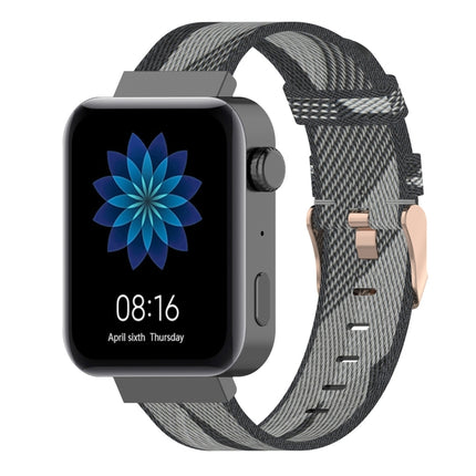 18 mm Uhrenarmband aus gestreiftem Nylon mit Webmuster für Xiaomi Mi Watch, Garmin Vivomove 3s/Vivoactive 4s
