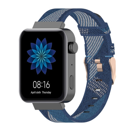 18 mm Uhrenarmband aus gestreiftem Nylon mit Webmuster für Xiaomi Mi Watch, Garmin Vivomove 3s/Vivoactive 4s