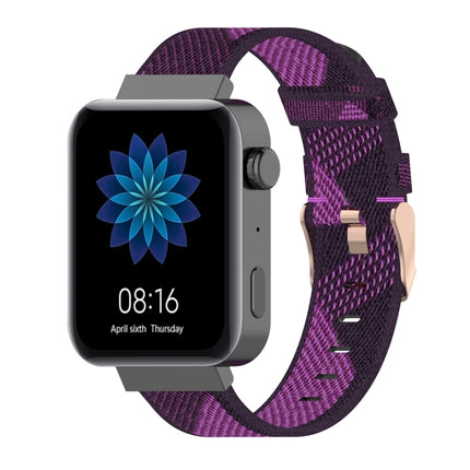 Correa de reloj de nailon con tejido de rayas de 18 mm para Xiaomi Mi Watch, Garmin Vivomove 3s / Vivoactive 4s