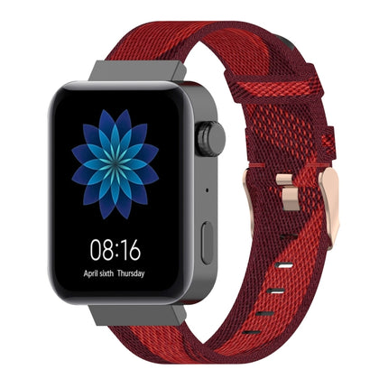 Correa de reloj de nailon con tejido de rayas de 18 mm para Xiaomi Mi Watch, Garmin Vivomove 3s / Vivoactive 4s
