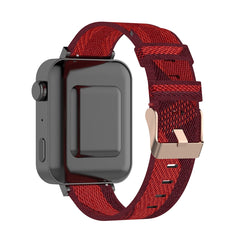 18mm Stripe Weave Nylon Wrist Strap Watch Band for Xiaomi Mi Watch, Garmin Vivomove 3s / Vivoactive 4s