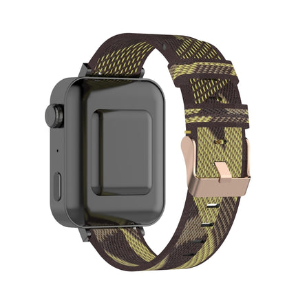 18 mm Uhrenarmband aus gestreiftem Nylon mit Webmuster für Xiaomi Mi Watch, Garmin Vivomove 3s/Vivoactive 4s
