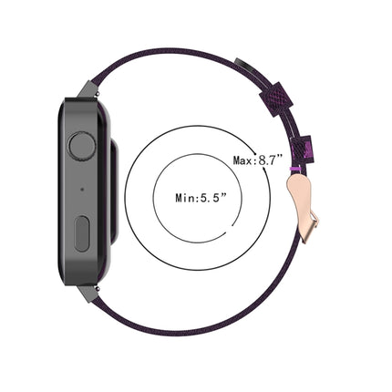 18 mm Uhrenarmband aus gestreiftem Nylon mit Webmuster für Xiaomi Mi Watch, Garmin Vivomove 3s/Vivoactive 4s