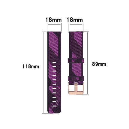 18 mm Uhrenarmband aus gestreiftem Nylon mit Webmuster für Xiaomi Mi Watch, Garmin Vivomove 3s/Vivoactive 4s